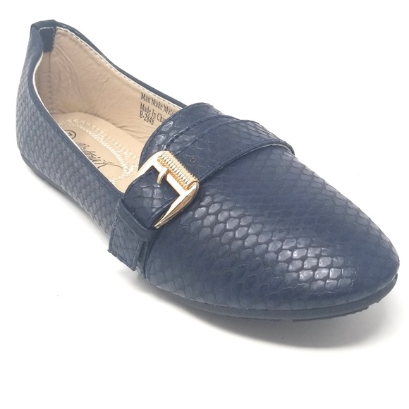 Victoria K Shoes Womens Slip On Loafer Buckle Flats B2848 Navy Poshmark